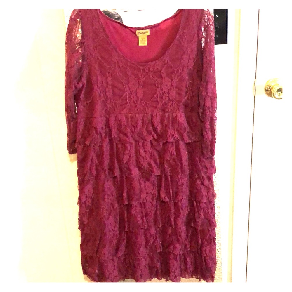 Layered Burgundy dress